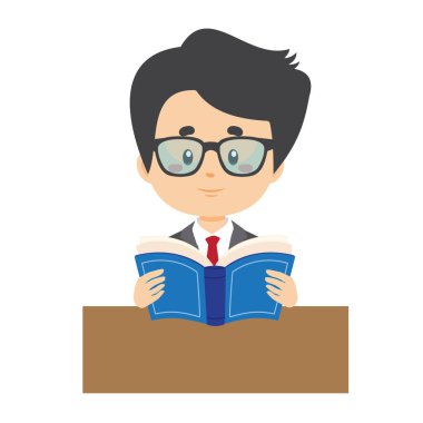 İşadamı bir kitap okumak