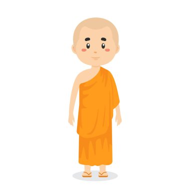 Stock Vektör Buddha çizgi filmi