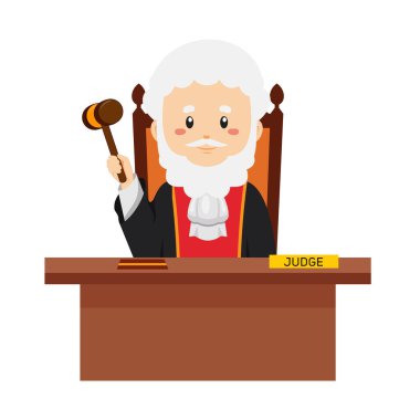 Yargıç Karakteri Çekiç Çizgi Filmiyle Oturma Masası