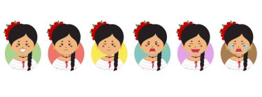 Çeşitli İfadeli Kosta Rika Avatar