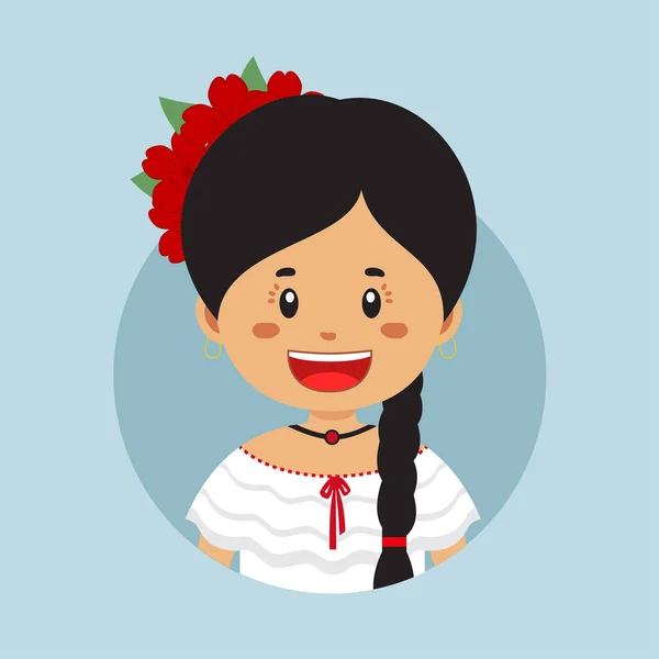 Avatar Personnage Costa Rica — Image vectorielle