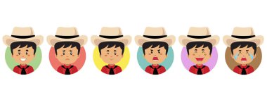 Çeşitli İfadeli Paraguay Avatar