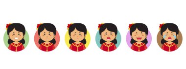 Çeşitli İfadeli Paraguay Avatar