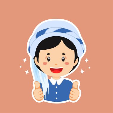 Mutlu İsrail Karakteri Etiketi