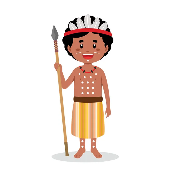 stock vector Aborigine People's Characters Preparing to Hunt