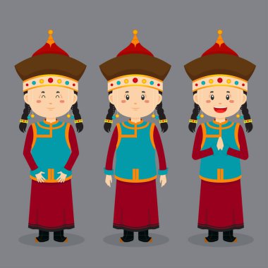 Çeşitli İfadeli Moğol Avatar 'ı