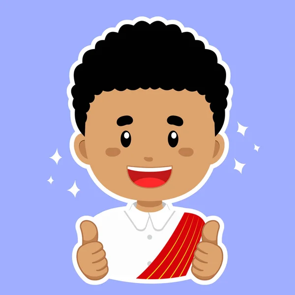 Happy Surinam Character Sticker — Stockový vektor