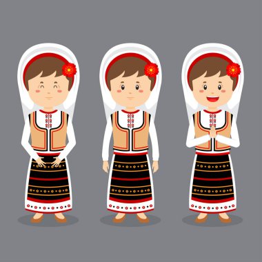 Çeşitli İfadeli Moldova Karakteri