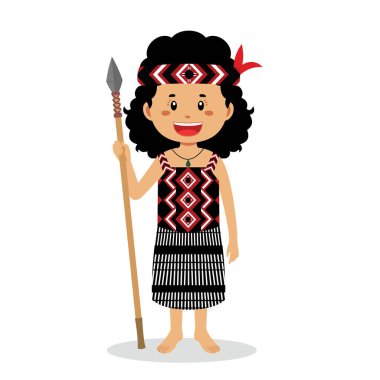 Dayak Halkının Karakterleri Avlanmaya Hazırlanıyor