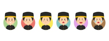 Çeşitli İfadeli Batı Sulawesi Avatar