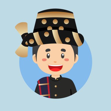 Bir Kuzey Sumatra Endonezya Karakterinin Avatar 'ı