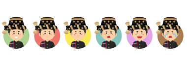 Değişik İfadeli Kuzey Sumatra Endonezya Avatar 'ı