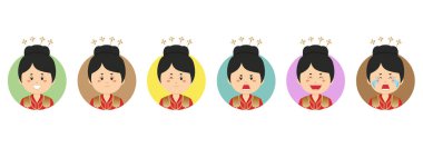 Çeşitli İfadeli Bengkulu Endonezya Avatar 'ı