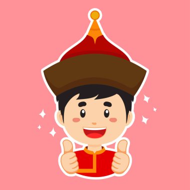 Mutlu Moğol Karakteri Etiketi