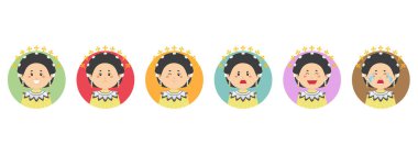 Çeşitli İfadeli Gorontalo Avatar