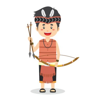 Batı Kalimantan Halkı Avlanmak İçin Ok Tutuyor