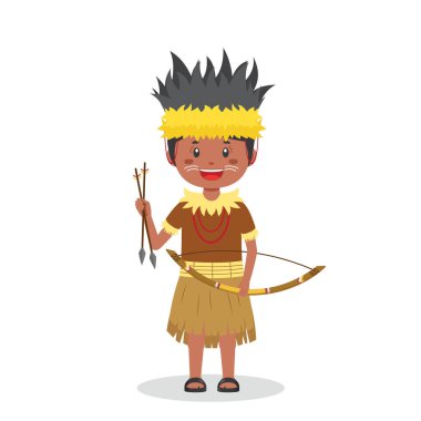 Papua Endonezya Halkı Avlanmak İçin Okları Tutuyor