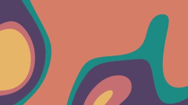 Soyut arkaplan, turuncu, yeşil, mor, sarı renkli kıvrımlı şekiller. Web tasarımı, sunumlar, posterler ve dijital sanat projeleri için mükemmel..