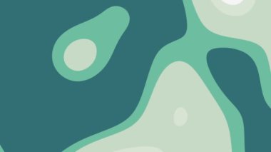 Mavi arka planda yeşil ve mavi soyut şekiller. Arkaplan, sunum, dijital sanat ve modern tasarım projeleri için uygundur.