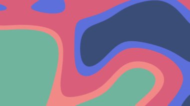 Mavi, yeşil ve pembe kıvrımlı şekilli soyut bir arkaplan. Grafik tasarım projeleri, web arkaplanları veya dijital sanat için uygundur. 