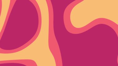 Pembe, turuncu ve sarı dalgalı çizgileri olan soyut bir arkaplan. Canlı tasarımlar, duvar kağıtları, posterler veya sosyal medya grafikleri için mükemmel..