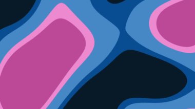 Pembe, mavi ve koyu mavi dalgalı şekillere sahip soyut arkaplan, dijital tasarım projeleri, sosyal medya grafikleri ve sunumları için mükemmel.