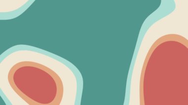 Deniz mavisi, şeftali ve kremalı organik şekilli soyut sanat. Modern görsellere ihtiyaç duyan geçmiş, baskı, web siteleri ve sanatsal projeler için elverişli.