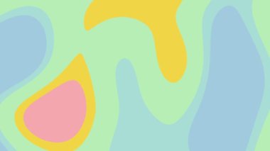 Dalgalı bir tasarım içinde Pastel soyut şekiller, özgeçmiş, web tasarımı, sosyal medya grafikleri ve modern sanatsal projeler için idealdir..