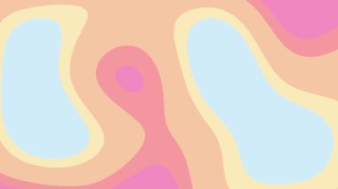 Pastelrengarenk dalgalı şekiller soyut ve modern bir tasarım yaratır. Arkaplan, ambalaj, duvar kağıtları, baskılar ve çağdaş grafik tasarım projeleri için ideal.