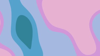 Pastel mavisi pembe ve gök mavisi şekiller web siteleri, sosyal medya ve sunumlar için uygun bir arkaplan olarak soyut bir tasarım oluşturur.