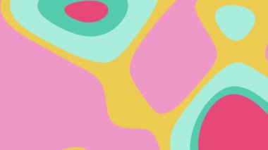 Renkli örtüşen şekillere sahip pembe soyut arkaplan, grafik tasarım projeleri, sunumlar ve sosyal medya görselleri için ideal. Sanatsal kavramlar için harika.