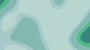 Dalgalı katmanlı şekilli soyut yeşil arkaplan. Modern tasarım projeleri, reklam malzemeleri, web sitesi afişleri ve dijital sanat eserleri için elverişli.