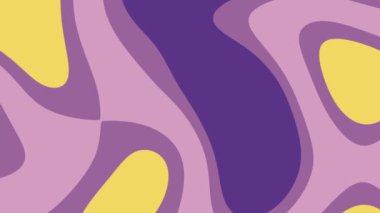 Mor ve sarı soyut şekiller, modern tasarımlar, dijital sanat ve sanatsal projeler için ideal dalgalı bir zemin oluşturur. Yaratıcı ve canlı görsel.