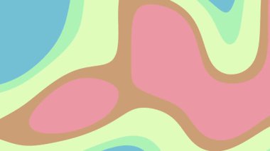 Pastelcolor dalgalı çizgiler web tasarımı, duvar kağıtları, posterler ve canlı bir estetiğe ihtiyaç duyan sanat projeleri için soyut bir arkaplan oluşturur..