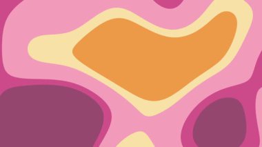 Pembe turuncu ve mor soyut şekiller dinamik dalgalı desenler oluşturur. Canlı arka planlar, modern tasarım projeleri ve sanatsal kavramlar için ideal..