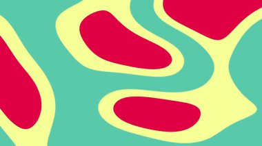 Kırmızı sarı ve yeşil soyut şekiller arka planlar, tekstil, baskı tasarımları ve modern markalaşma projeleri için uygun canlı bir desen oluşturur..