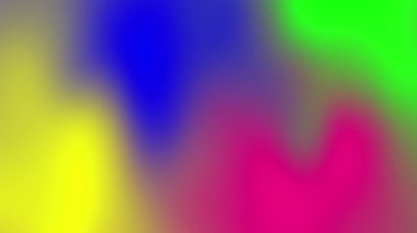 Sarı, mavi, yeşil ve pembe renklerin bulanık arkaplanı. Çeşitli yaratıcı projelerde canlı ve renkli tasarımlar için ideal.