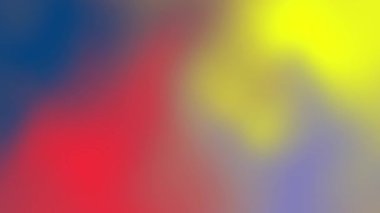 Canlı sarı, kırmızı, mavi ve mor renkli bulanık arkaplan. Soyut tasarımlar, sunumlar, web sitesi geçmişleri ve dijital sanat eserleri için uygundur.
