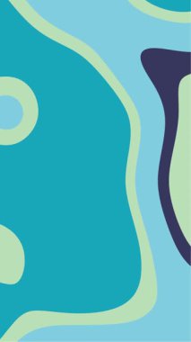 Soyut yeşil ve mavi dalgalı şekiller arka plan, dijital sanat, tasarım projeleri, web grafikleri ve yaratıcı kavramlar için mükemmeldir..