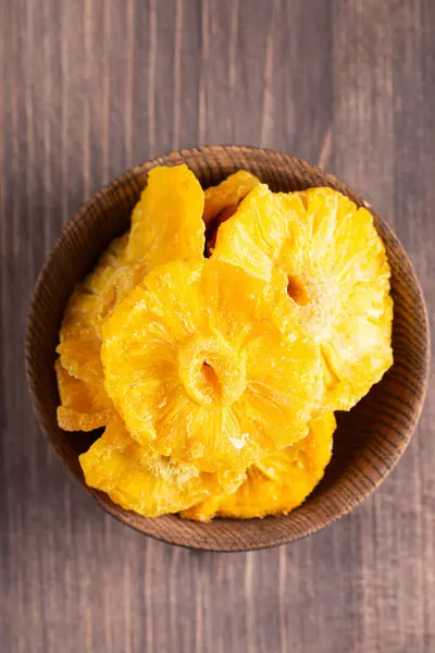 Dried Pineapple Bowl Dried Fruits Stock Picture