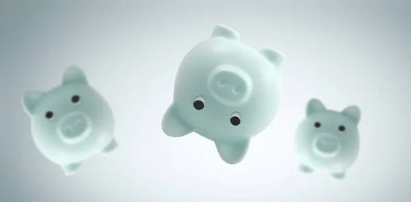 Piggy bank on space for text. saving money, crisis. Business or Retirement Savings, Finance