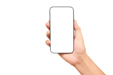 El ele tutuşan akıllı telefon aygıtı ve eldeki ekrana dokun