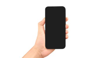 El ele tutuşan akıllı telefon aygıtı ve eldeki ekrana dokun