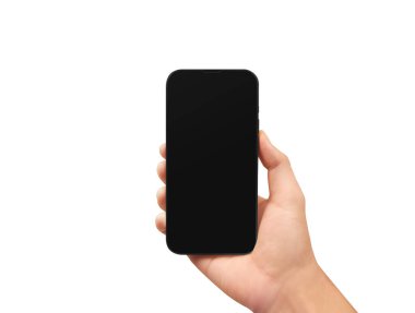 El ele tutuşan akıllı telefon aygıtı ve eldeki ekrana dokun