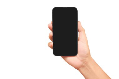 El ele tutuşan akıllı telefon aygıtı ve eldeki ekrana dokun