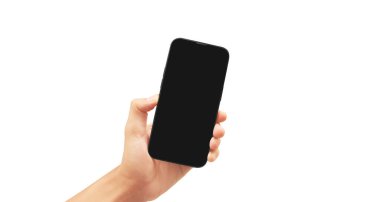 El ele tutuşan akıllı telefon aygıtı ve eldeki ekrana dokun