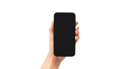 El ele tutuşan akıllı telefon aygıtı ve eldeki ekrana dokun