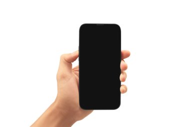 El ele tutuşan akıllı telefon aygıtı ve eldeki ekrana dokun