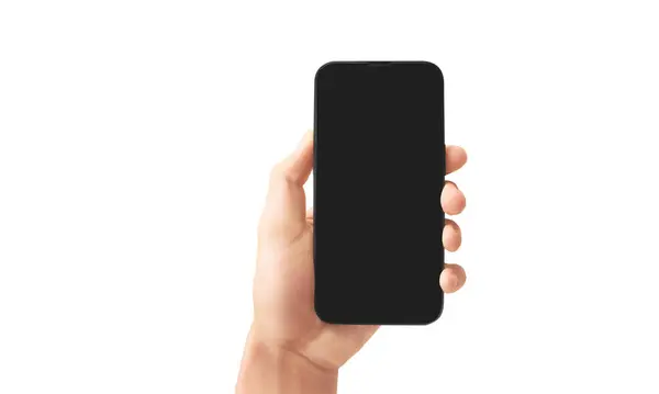 Handheld Smartphone Apparaat Touchscreen Hand — Stockfoto