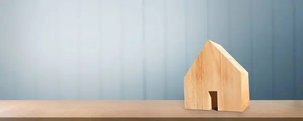 Модель Дома Пространство Концепция Home Eco Недвижимости Стоковая Картинка